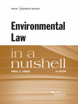 cover image of Environmental Law in a Nutshell